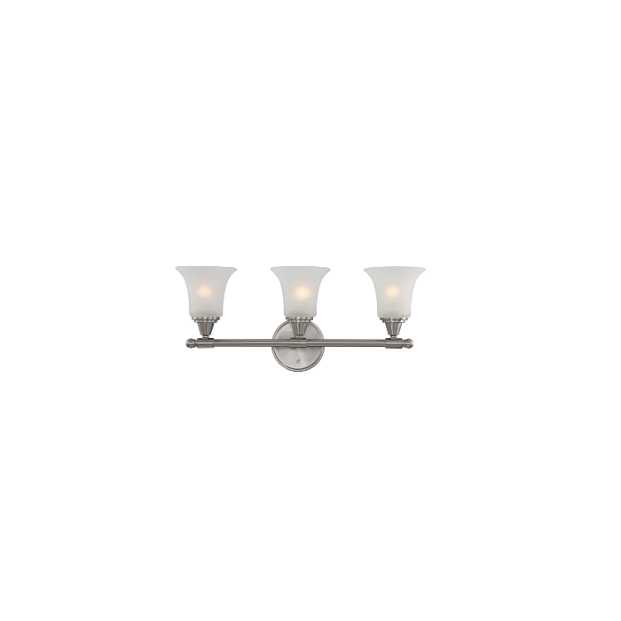 Nuvo 60-4143 Surrey - 3 Light Vanity with Frosted Glass - Brushed Nickel Finish
