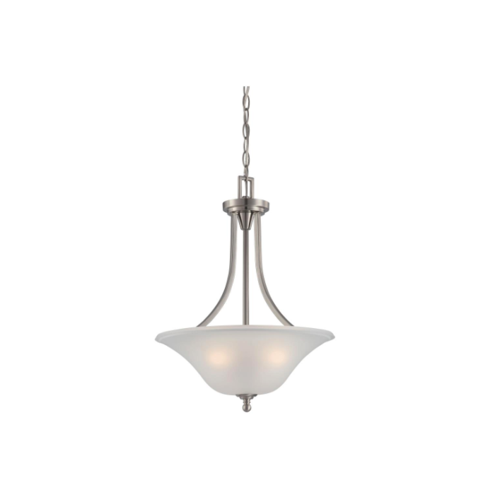 Nuvo 60-4147 Surrey - 3 Light Pendant with Frosted Glass - Brushed Nickel Finish