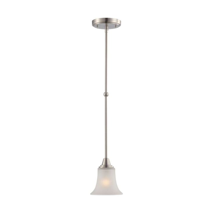 Nuvo 60-4148 Surrey - 1 Light Mini Pendant with Frosted Glass - Brushed Nickel 
