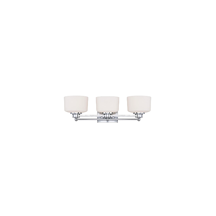 Nuvo 60-4583 Soho - 3 Light Vanity with Satin White Glass - Polished Chrome Finish
