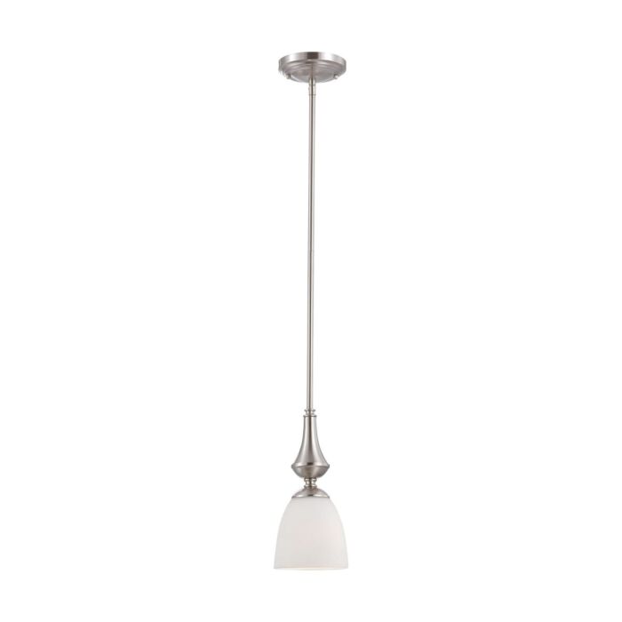 Nuvo 60-5037 Patton - 1 Light Mini Pendant with Frosted Glass - Brushed Nickel Products 