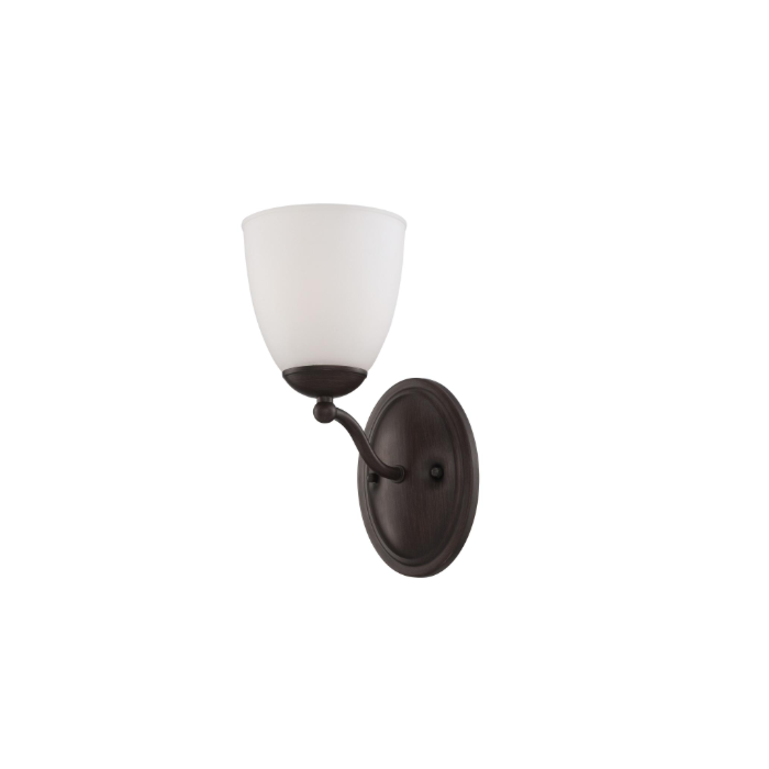 Nuvo 60-5131 Patton - 1 Light Vanity with Frosted Glass - Prairie Bronze Finish