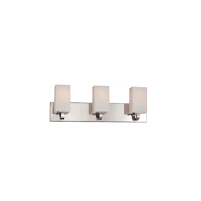 Nuvo 60-5183 Vista - 3 Light Vanity with Opal Frosted Glass - Polished Nickel Finish
