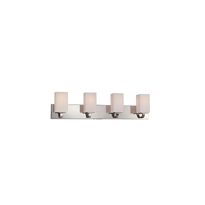 Nuvo 60-5184 Vista - 4 Light Vanity with Opal Frosted Glass - Polished Nickel Finish