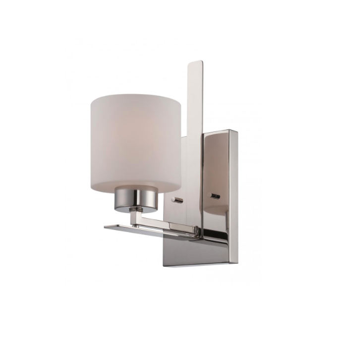 Nuvo 60-5201 Parallel - 1 Light Vanity with Etched Opal Glass - Polished Nickel Finish