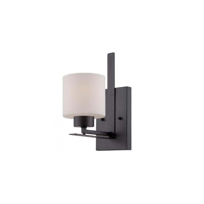 Nuvo 60-5301 Parallel - 1 Light Vanity with Etched Opal Glass - Aged Bronze Finish