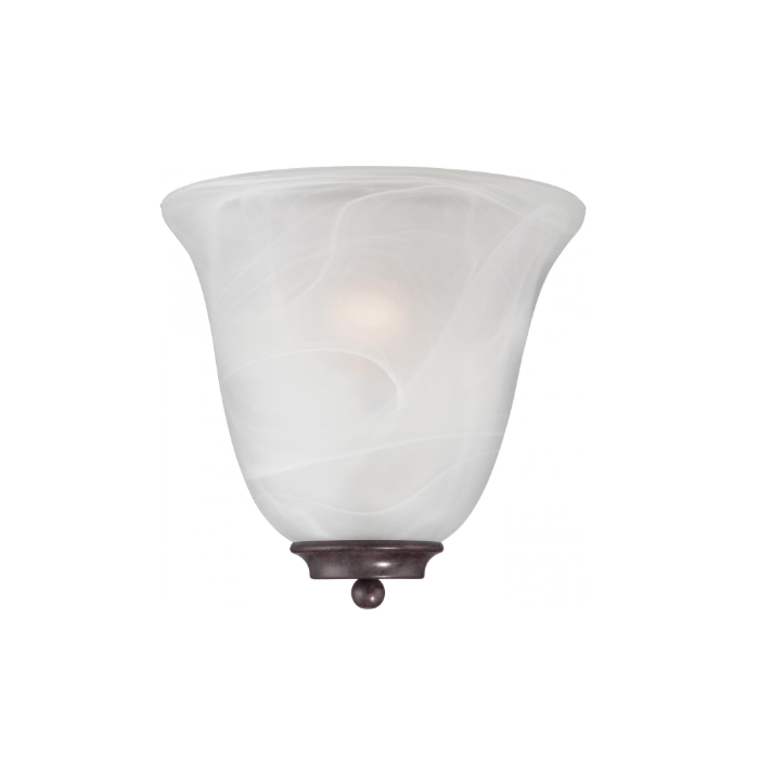 Nuvo 60-5374 Empire - 1 Light Wall Sconce with Alabaster Glass - Old Bronze Finish