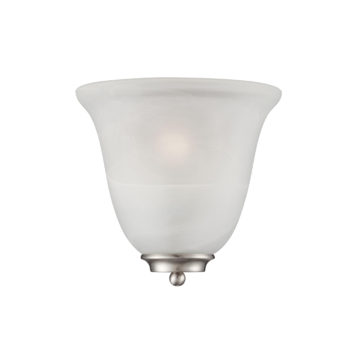 Nuvo 60-5376 Empire - 1 Light Wall Sconce Alabaster Glass - Brushed Nickel Finish