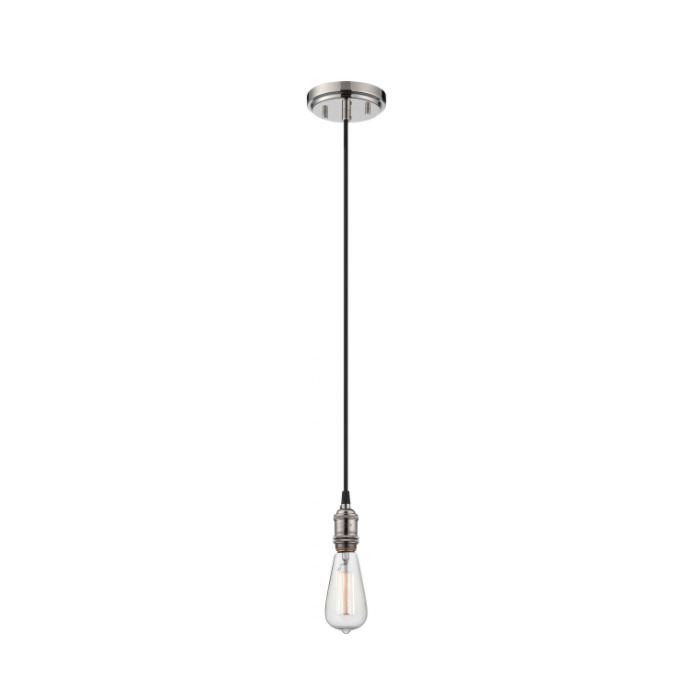 Nuvo 60-5405 Vintage - 1 Light Pendant - Polished Nickel Finish