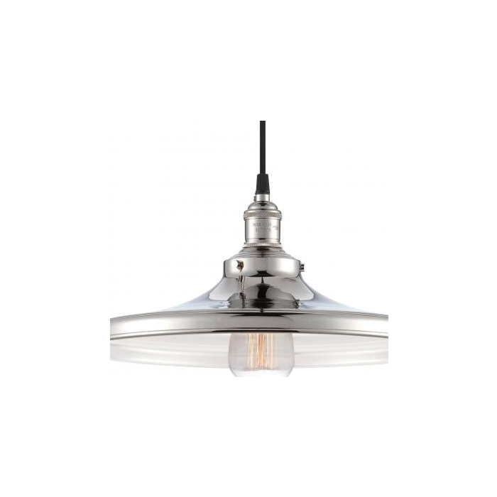 Nuvo 60-5406 Vintage - 1 Light Pendant with Metal Shade - Polished Nickel Finish