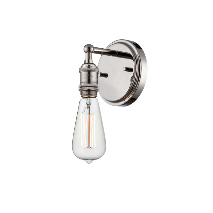 Nuvo 60-5415 Vintage - 1 Light Sconce - Polished Nickel Finish