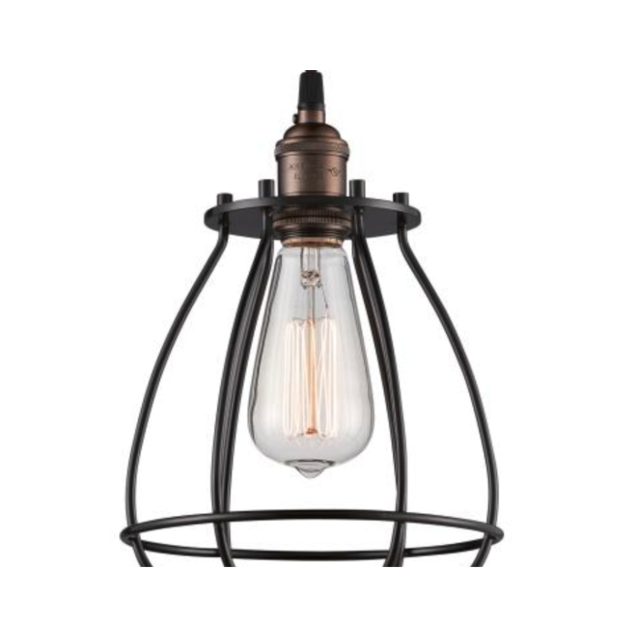 Nuvo 60-5501 Vintage - 1 Light Caged Pendant - Rustic Bronze Finish