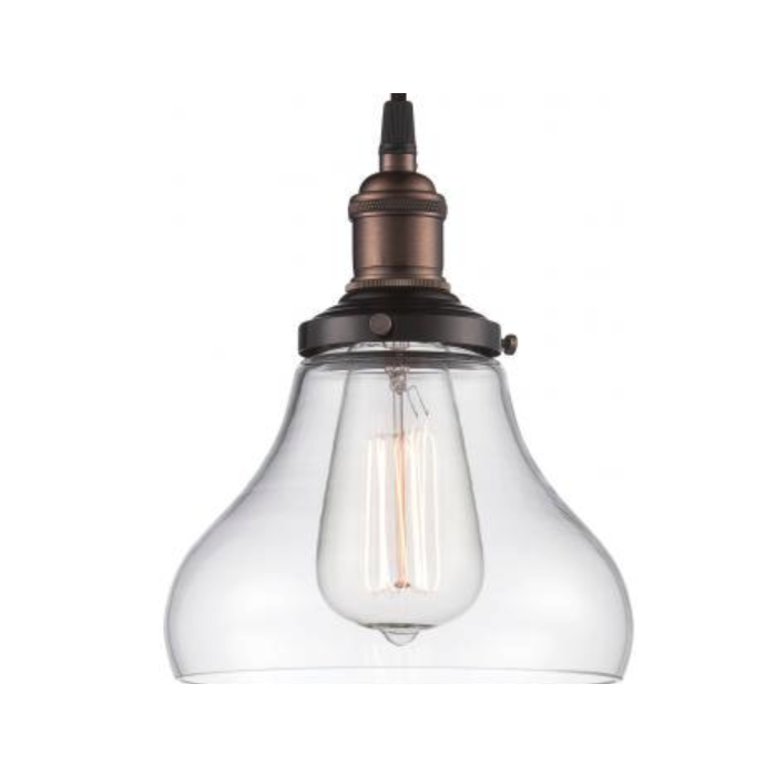 Nuvo 60-5503 Vintage - 1 Light Pendant with Clear Glass - Rustic Bronze Finish