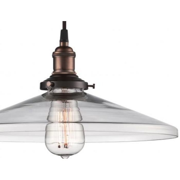 Nuvo 60-5508 Vintage - 1 Light Pendant with Clear Glass - Rustic Bronze Finish