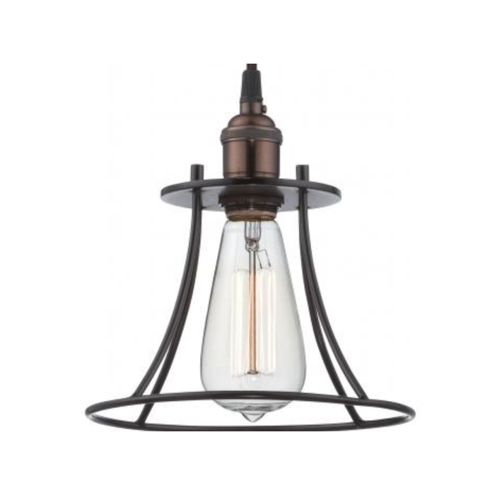 Nuvo 60-5511 Vintage - 1 Light Caged Pendant - Rustic Bronze Finish