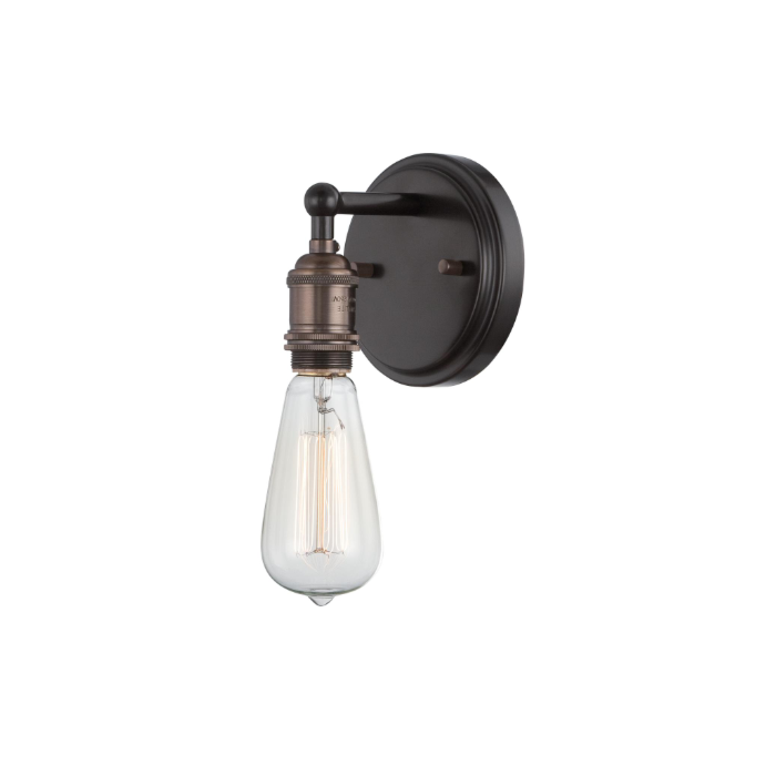 Nuvo 60-5515 Vintage - 1 Light Sconce with Clear Glass - Rustic Bronze Finish