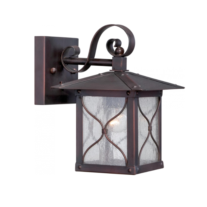 Nuvo 60-5612 Vega - 1 Light - 9" Wall Lantern with Clear Seed Glass - Classic Bronze Finish