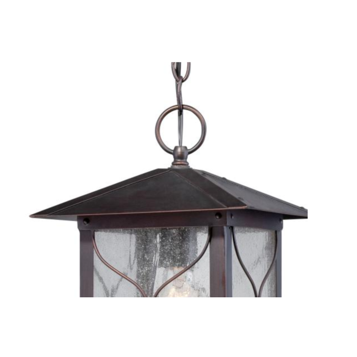 Nuvo 60-5614 Vega -1 Light - Hanging Lantern with Clear Seed Glass - Classic Bronze Finish