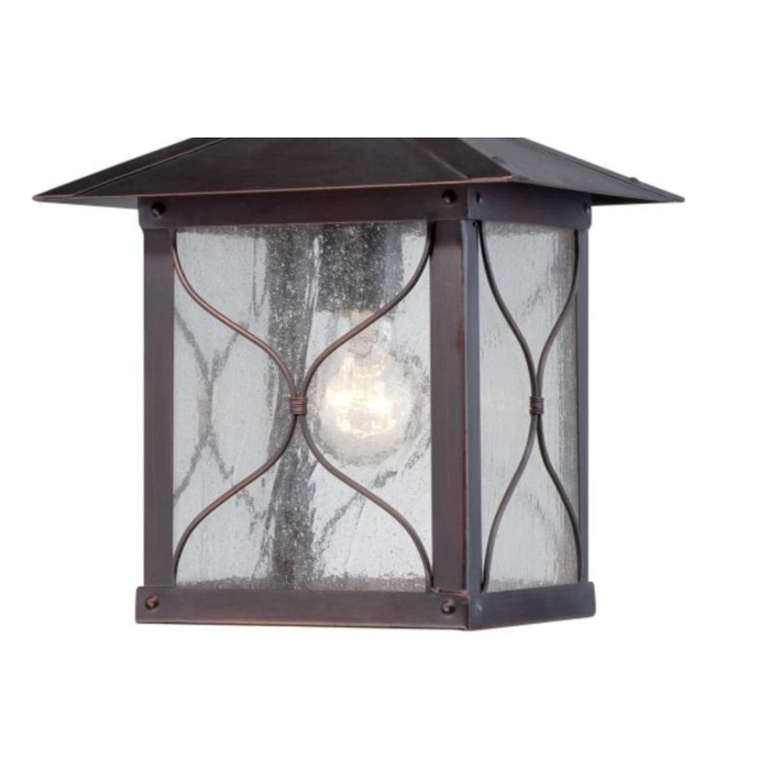 Nuvo 60-5614 Vega -1 Light - Hanging Lantern with Clear Seed Glass - Classic Bronze Finish