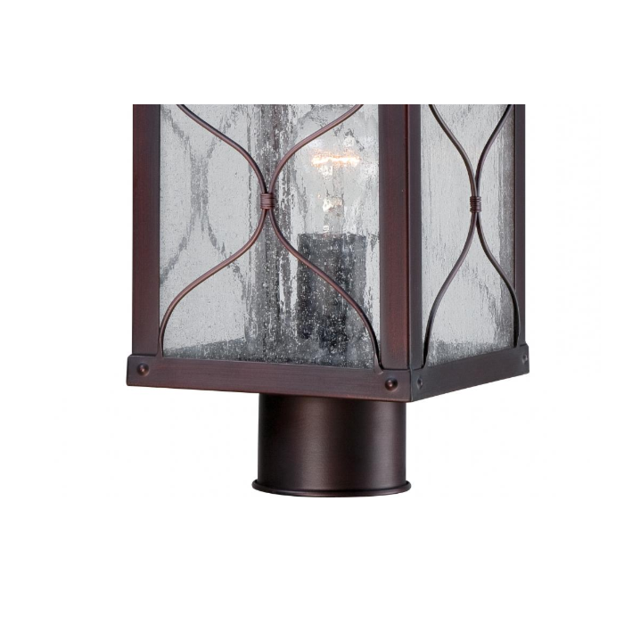 Nuvo 60-5615 Vega - 1 Light - Post Lantern with Clear Seed Glass - Classic Bronze Finish
