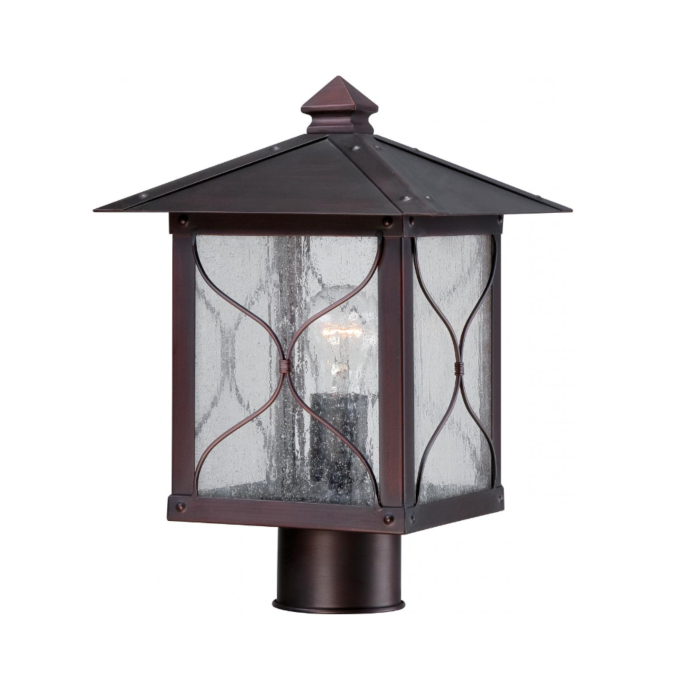 Nuvo 60-5615 Vega - 1 Light - Post Lantern with Clear Seed Glass - Classic Bronze Finish