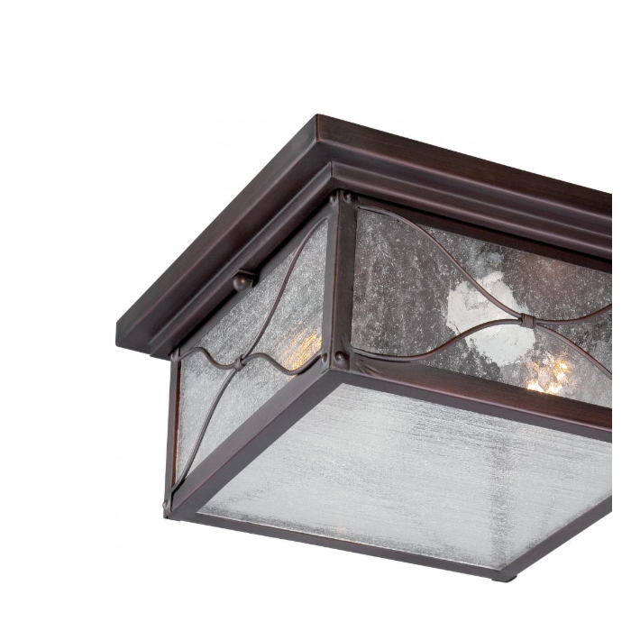 Nuvo 60-5616 Vega - 2 Light - Flush with Clear Seed Glass - Classic Bronze Finish