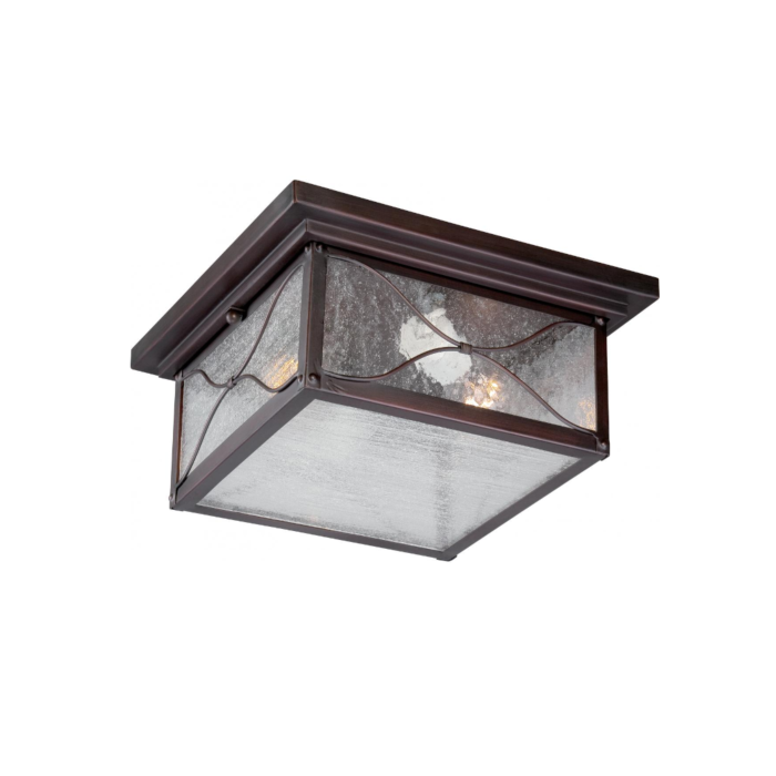 Nuvo 60-5616 Vega - 2 Light - Flush with Clear Seed Glass - Classic Bronze Finish