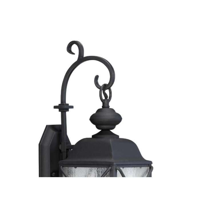 Nuvo 60-5621 Wingate - 1 Light - 6" Wall Lantern with Clear Seed Glass - Textured Black Finish