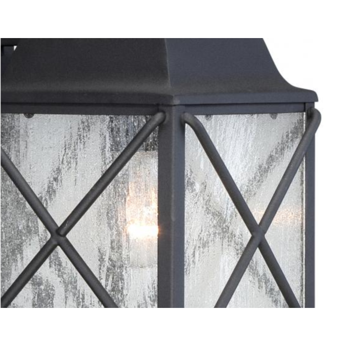 Nuvo 60-5621 Wingate - 1 Light - 6" Wall Lantern with Clear Seed Glass - Textured Black Finish