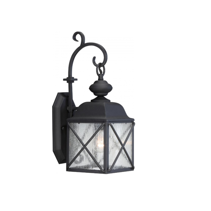 Nuvo 60-5621 Wingate - 1 Light - 6" Wall Lantern with Clear Seed Glass - Textured Black Finish