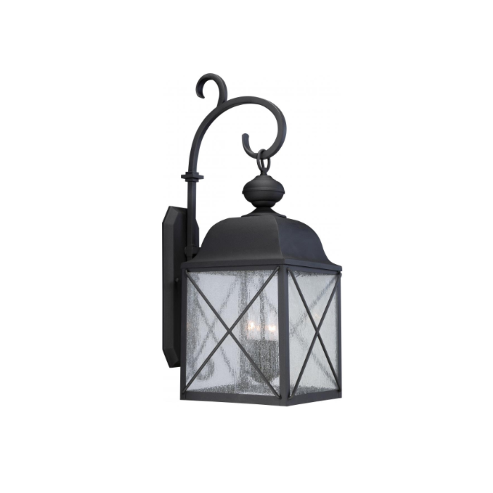 Nuvo 60-5623 Wingate - 3 Light - 30'' Wall Lantern with Clear Seed Glass - Textured Black Finish