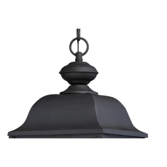 Nuvo 60-5624 Wingate - 1 Light - Hanging Lantern with Clear Seed Glass - Textured Black Finish