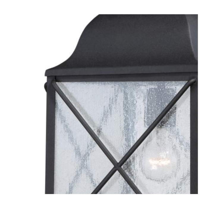 Nuvo 60-5624 Wingate - 1 Light - Hanging Lantern with Clear Seed Glass - Textured Black Finish
