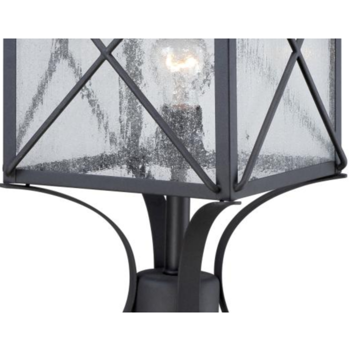 Nuvo 60-5625 Wingate - 1 Light - Post Lantern with Clear Seed Glass - Textured Black Finish