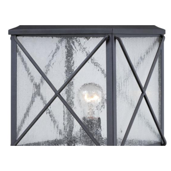 Nuvo 60-5625 Wingate - 1 Light - Post Lantern with Clear Seed Glass - Textured Black Finish