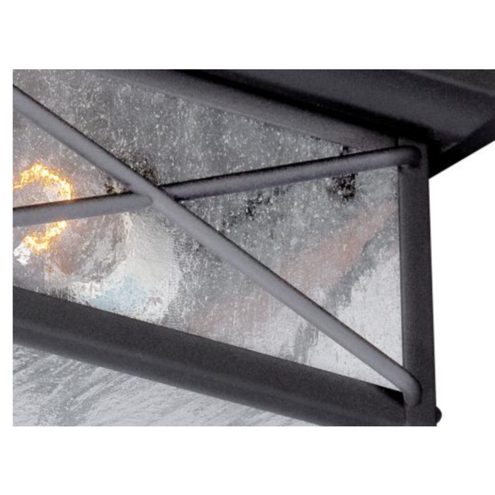 Nuvo 60-5626 Wingate - 2 Light - Flush with Clear Seed Glass - Textured Black Finish

