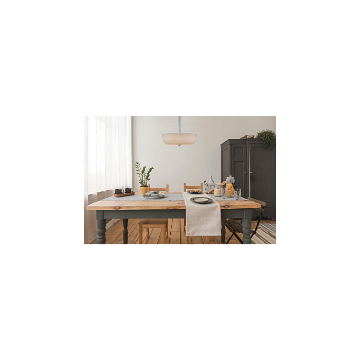 Nuvo 60-5807 Willow - 4 Light Pendant with White Glass - Polished Nickel Finish
