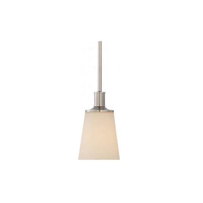 Nuvo 60-5828 Laguna - 1 Light Mini Pendant with Whte Glass - Brushed Nickel Finish 