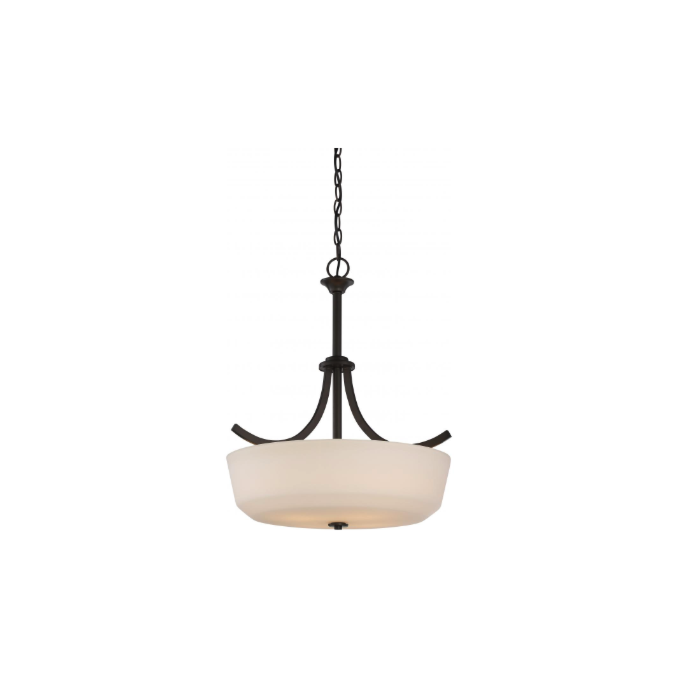 Nuvo 60-5927 Laguna - 4 Light Pendant with White Glass - Aged Bronze Finish