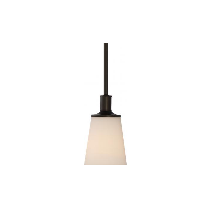 Nuvo 60-5928 Laguna - 1 Light Mini Pendant with White Glass - Aged Bronze Finish 