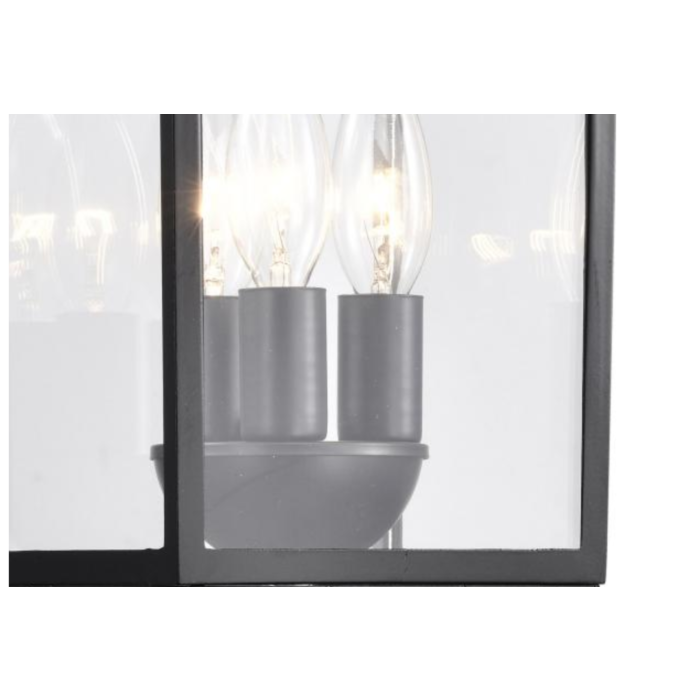 Nuvo 60-5932 Jamesport Collection Outdoor 15 inch Post Light Pole Lantern; Matte Black with Clear Glass
