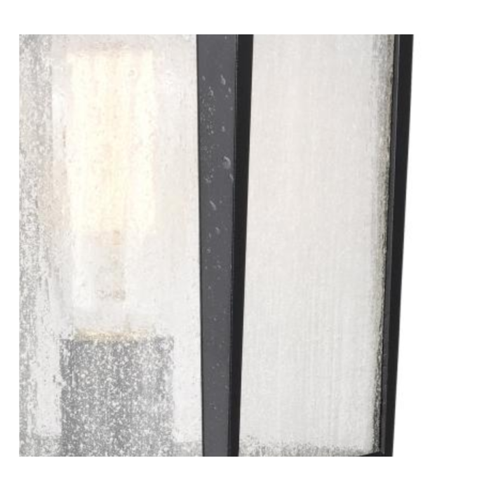 Nuvo 60-5953 Cove Neck Collection Outdoor Large 16 inch Post Light Pole Lantern; Textured Black Finish with Clear Seeded Glass