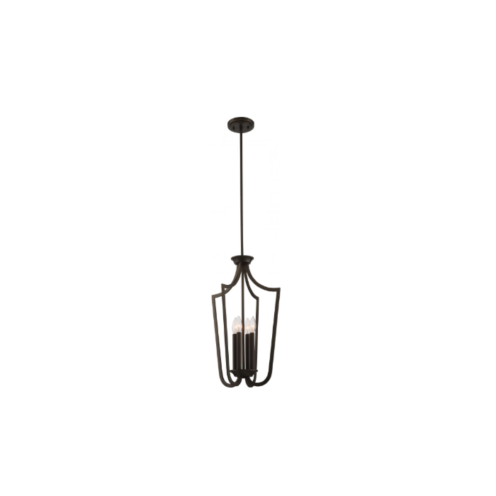 Nuvo 60-5976 Laguna - 4 Light Cage Pendant - Forest Bronze Finish