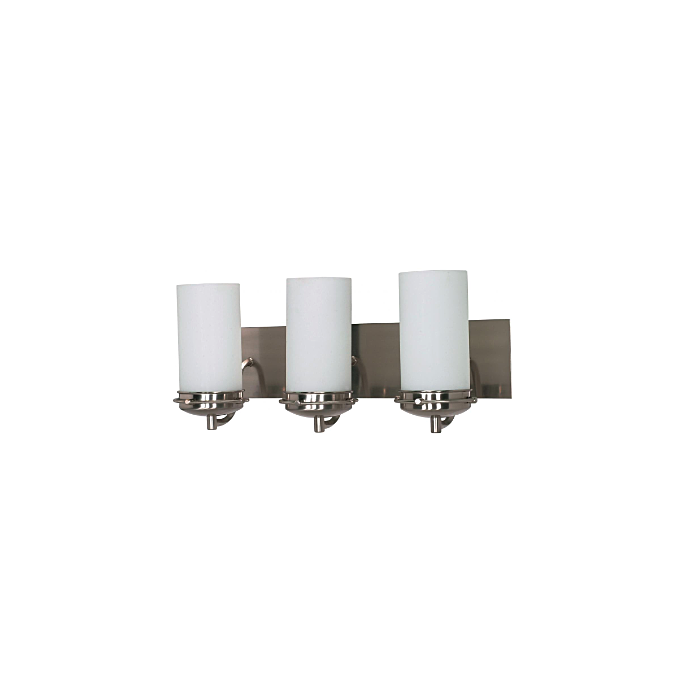 Nuvo 60-613 Polaris - 3 Light Vanity with Satin Frosted Glass - Brushed Nickel Finish