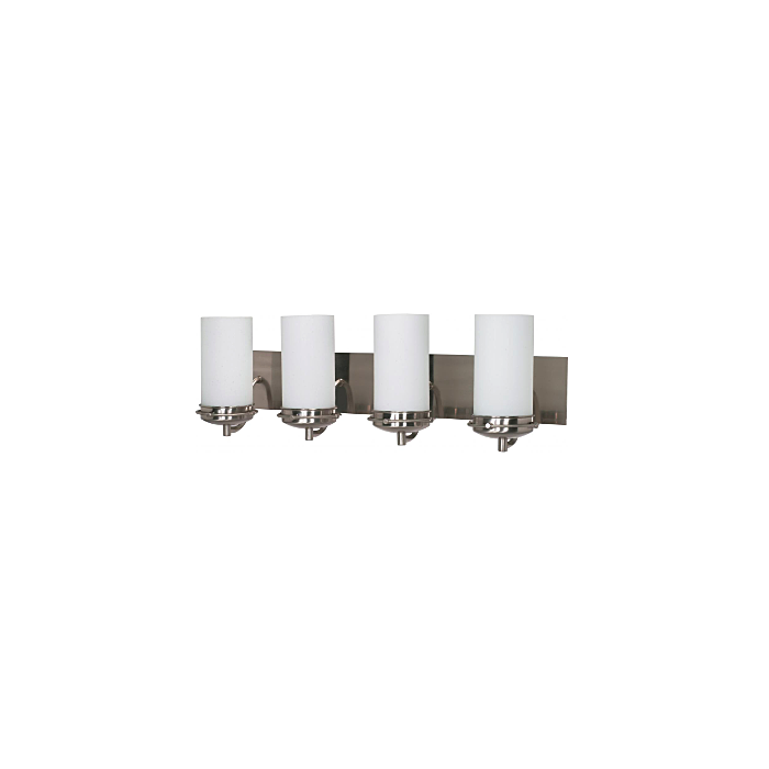 Nuvo 60-614 Polaris - 4 Light Vanity with Satin Frosted Glass - Brushed Nickel Finish