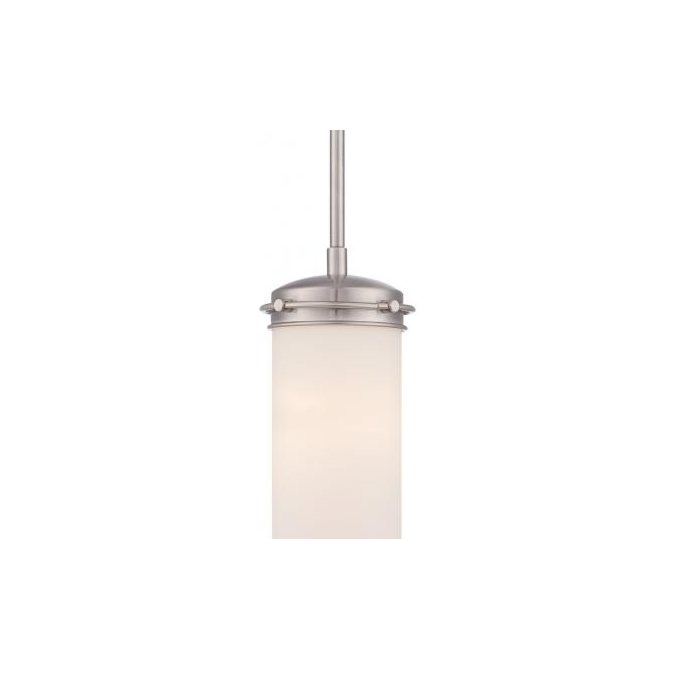 Nuvo 60-615 Empire - 1 Light Mini Pednant with Satin Frosted Glass Shade - Brushed Nickel 