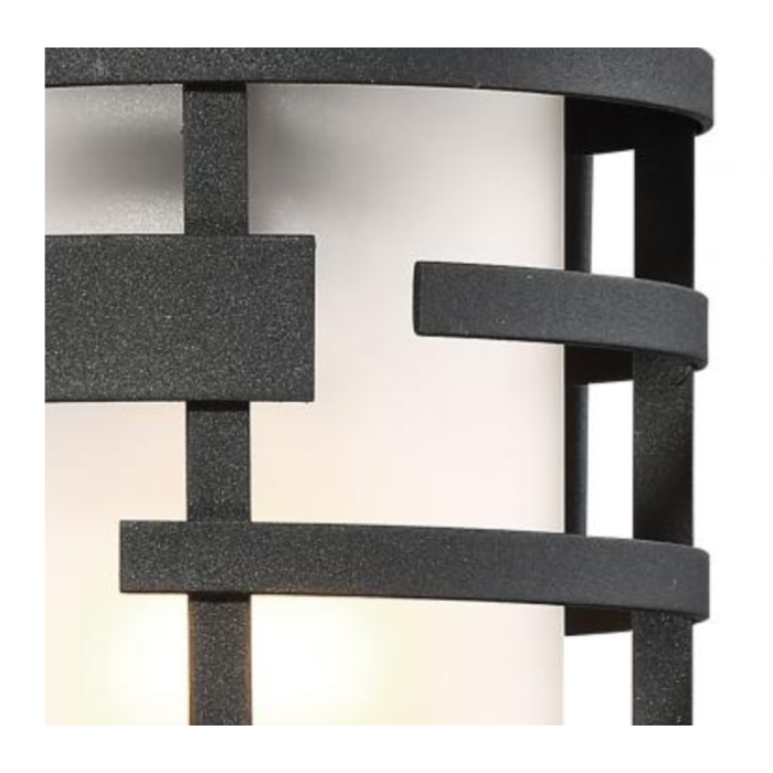 Nuvo 60-6402 Lansing - 1 Light 12" Wall Lantern with Etched Glass - Textured Black Finish