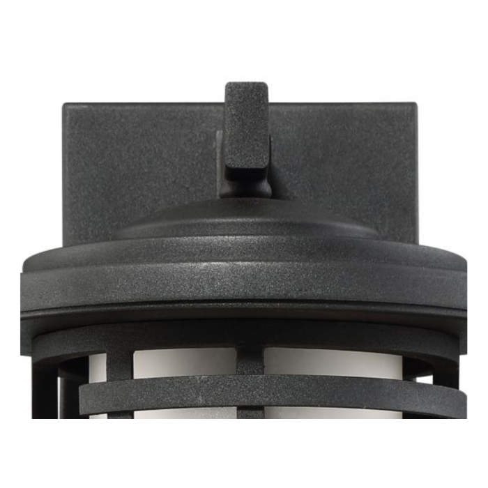 Nuvo 60-6402 Lansing - 1 Light 12" Wall Lantern with Etched Glass - Textured Black Finish