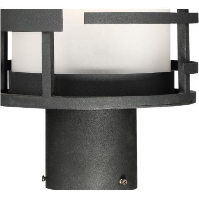 Nuvo 60-6406 Lansing - 1 Light 17" Post Lantern with Etched Glass - Textured Black Finish