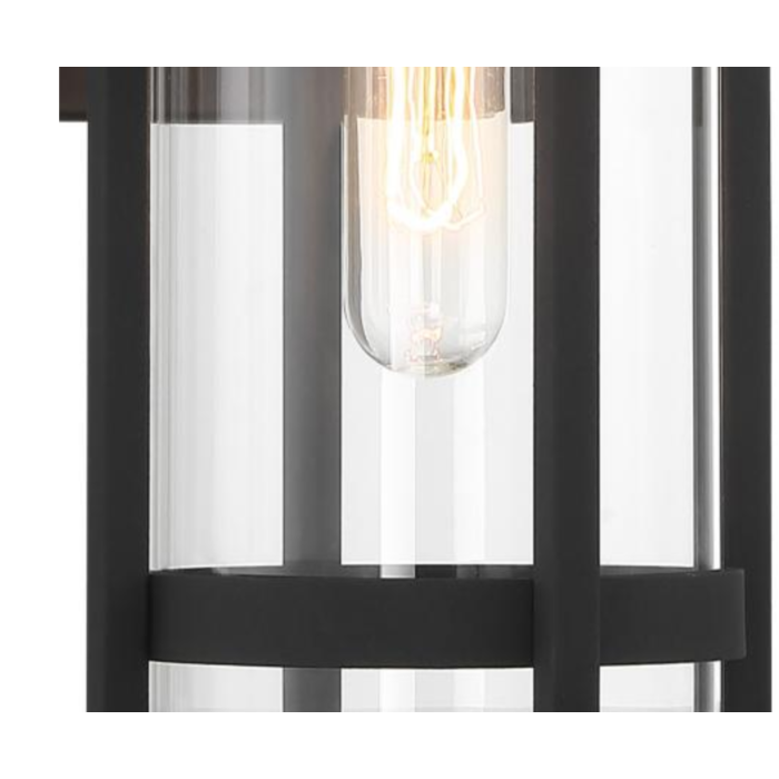 Nuvo 60-6571 Tofino - 1 Light Small Wall Lantern - Clear Glass - Textured Black Finish